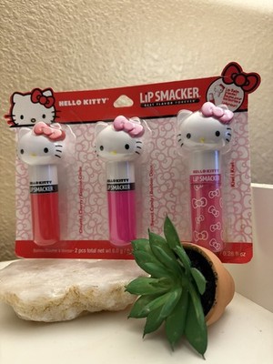 Hello Kitty Lip Smacker Best Flavor Forever 3 Pack -  2 Lip Balm 1 Lip Gloss-NIP