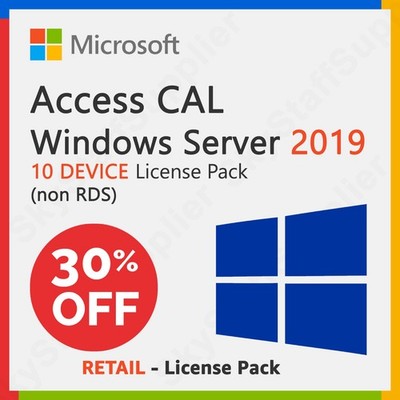 Microsoft Windows Server 2019 - 10 Device Client ACCESS Licenses (non RDS) - NEW