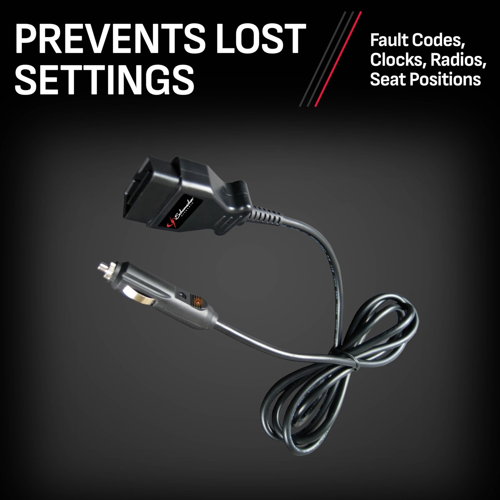 Schumacher Electric OBD II Memory Saver Cable, SEC-12V-OBD, 3 Feet,... Fast Ship