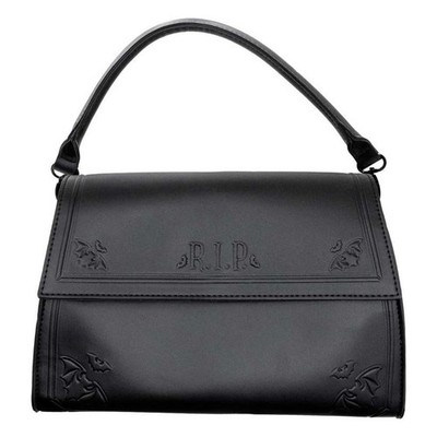 Kreepsville 666 RIP Bats Doctor's Bag Black Vegan Purse Magnet Handle Strap NWT