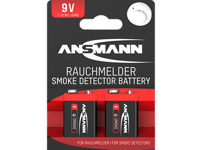 ANSMANN 1515-0006 Alkaline 9V E-Block Batterie, Alkaline 2 Stück