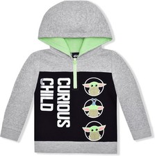 Star Wars Baby Yoda Boys Half Zip Hoodie Toddler/Little Kids Size 4T