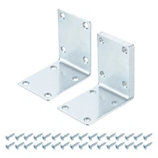 4 Set l Corner Bracket Metal Angle Brackets, Silver, 2.76"x1.97"x2.76"