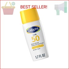 Cetaphil Sheer Mineral Liquid Sunscreen for Face, 100 Mineral UVA/UVB Filters,
