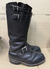 Wesco Black Stock Boss Motorcycle Boots Sz 10 Vibram Sole Engineer *PLEASE READ*