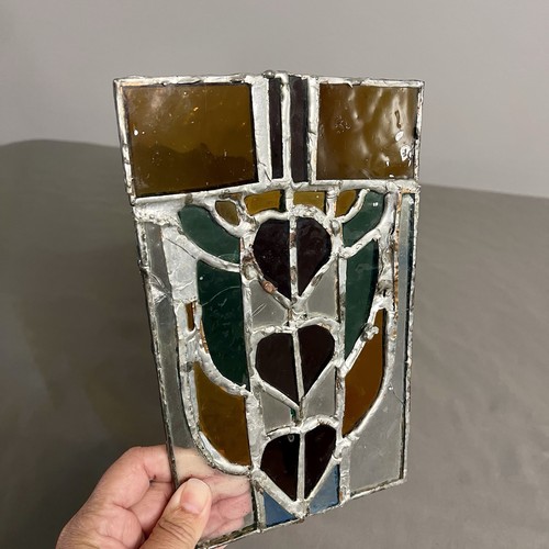 VTG Stained Glass Panel/Sun Catcher Multicolor 5.75x9.25” - Picture 4 of 12
