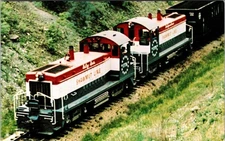 The Pittsburg & Shawmut Railroad's Betsy Ross & Independence Train Postcard 