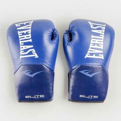 Everlast Elite Boxing Training Gloves hook and loop enclosure Navy