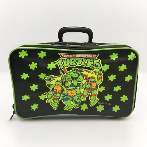 VINTAGE 1989 TMNT Teenage Mutant Ninja Turtles Suitcase Kids Black