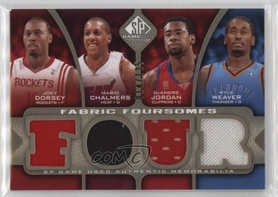 2009 SP Game Used Fabric Foursomes Level 1 14/125 Joey Dorsey Mario Chalmers 2t8