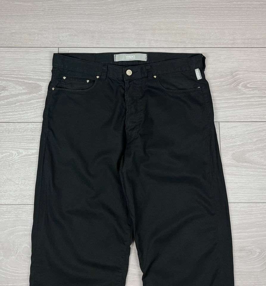 Pantalon pantalon homme Versace Jeans Couture vintage années 90 noir jambes l... - Photo 3/4