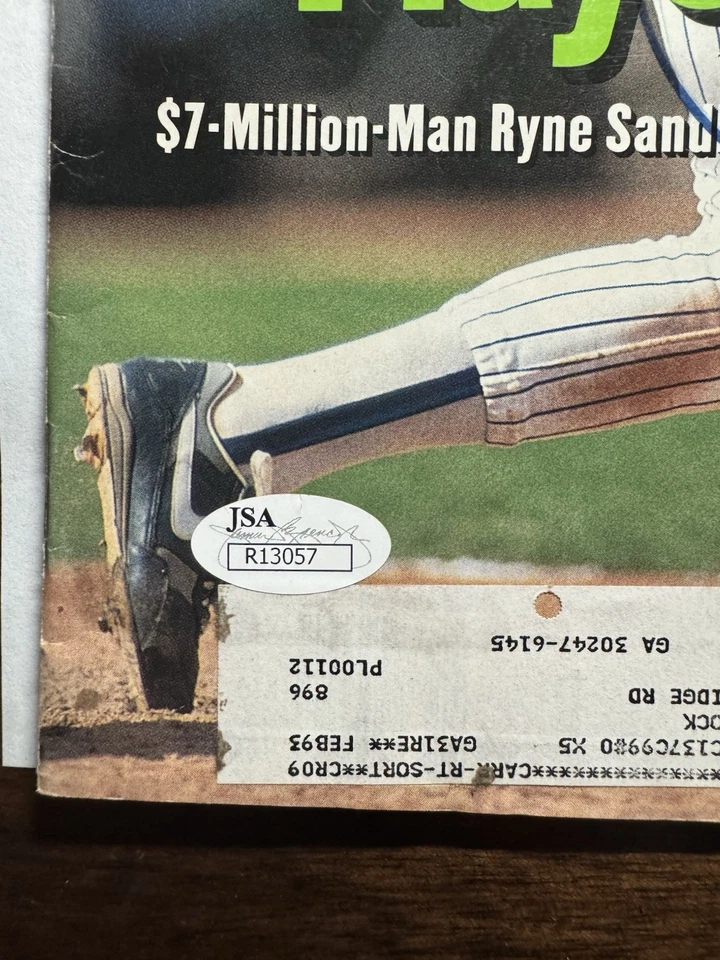 Ryne Sandberg Signed 3/16/92 Sports Illustrated Magazine JSA - Image 3 of 4