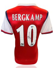 DENNIS BERGKAMP SIGNED ARSENAL FC 1998/00 HOME SHIRT (ACG WITNESS AG46512)