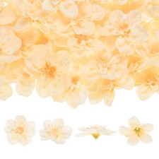 Artificial Flower Heads 2 Inch, Champagne 50 PCS - Delphinium Silk Flowers