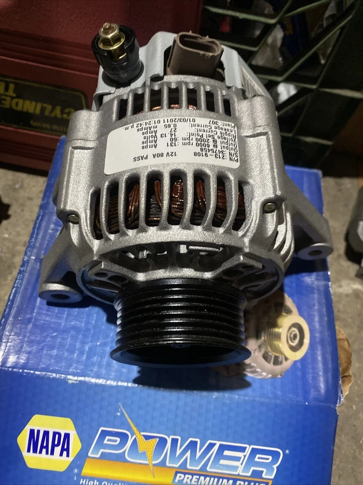 Napa NOS Reman 80 Amp Alternator Lexus	ES 300	1997 -1999 # 213-910 - Image 2 of 4