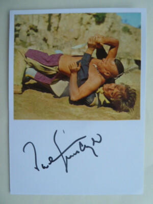 -aa- Joachim Fuchsberger   2016, trading card with letter card (collage) 13x18 cm I