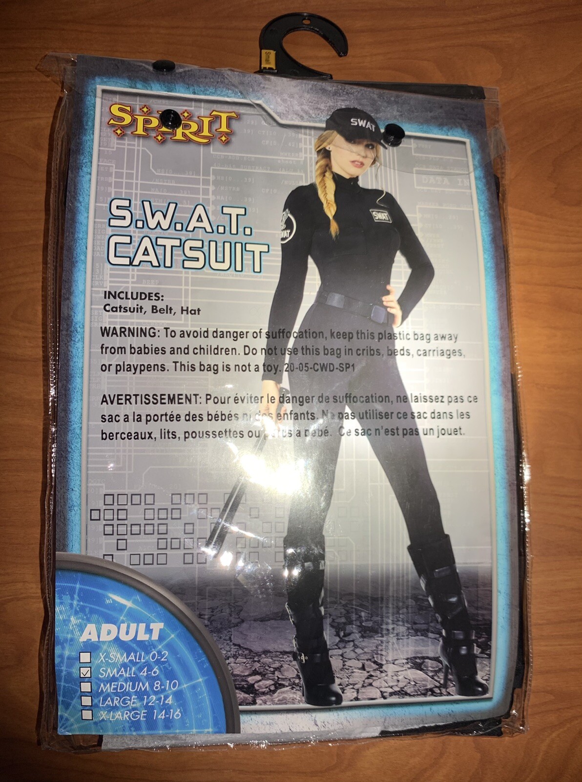 Spirit Halloween Womens SWAT Catsuit Costume Size Sma… Gem