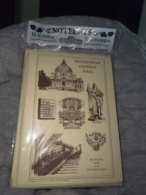 Westminster Central Hall London Notelets 10-pk Methodist Wesley Countryside Art