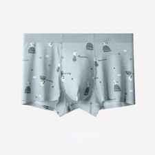 ZONBAILON Men's Underwear Modal Print Seamless Soft Breathable Elastic Boxer