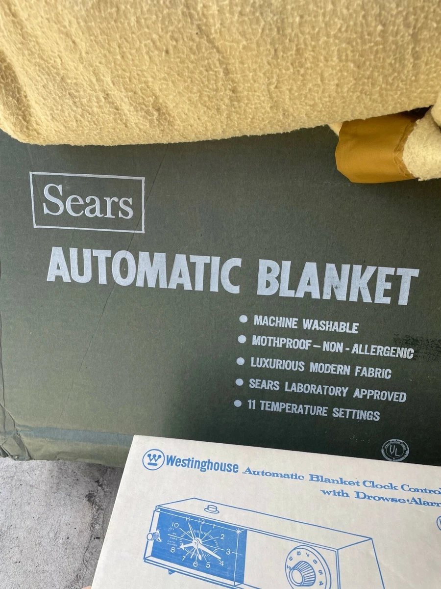 Vintage Sears Westinghouse Automatic Electric Blanket Heated Twin w/  Controller | eBay