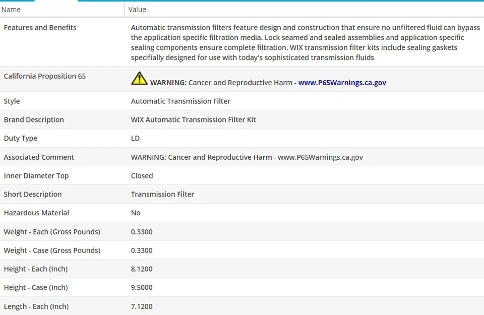 Оригинальный масляный фильтр типа WIX для JEEP J-4800 1972 V8-5,0 л - Изображение 3 из 4