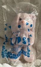 Vintage 1999 Twinks the Bunny Pink April Birthstone Diamond New Full O' Beans