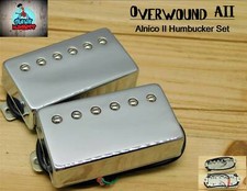 G.M. Overwound Alnico II Pickup Set Chrome Covered, Nickle Silver Base plates