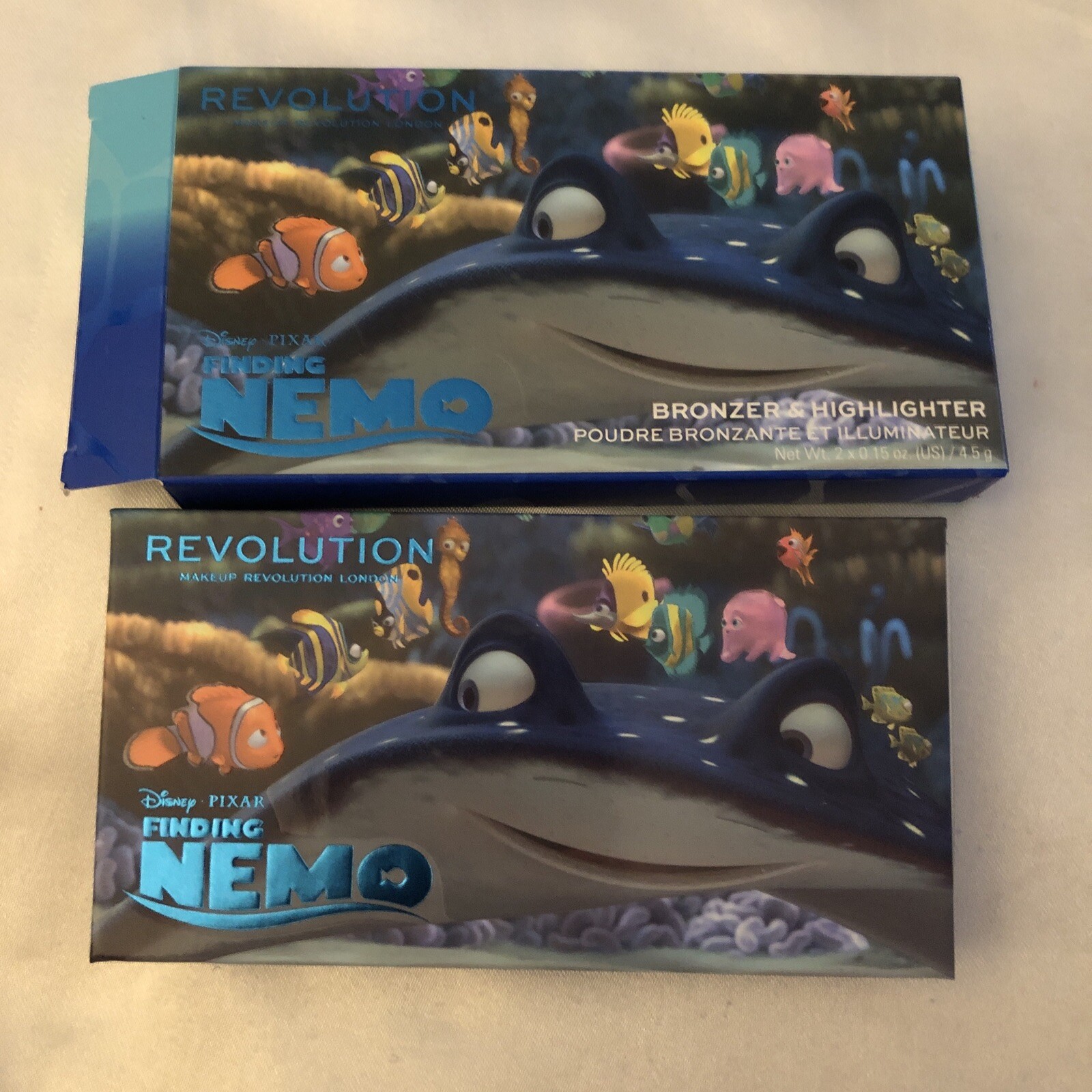 Makeup Revolution x Finding Nemo Light Bronzer Highlighter Palette New In Box-image