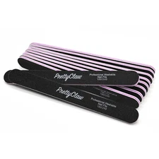 10pc Professional Nail Files Acrylic File Straight Black File 180/240 Grit