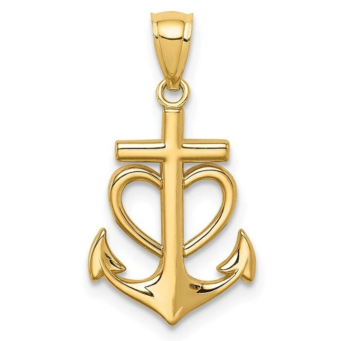 Heart anchor on sale cross necklace
