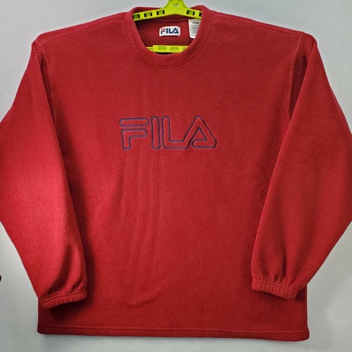 Vintage FILA Men XXL Red Fleece Spell 