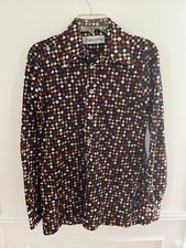 Mens vintage 70s Gino Paoli button down shirt, MEDIUM