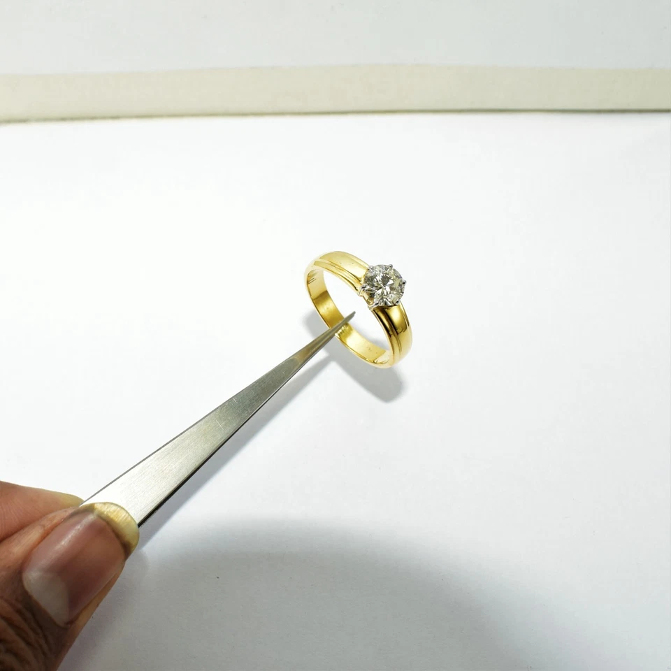 Diamante Natural Anillo,925 Plata de Ley,Brillante Corte Diamante,Anillos para - Imagen 3 de 4