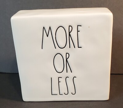 Rae Dunn Artisan 'More or Less-Less is More' Office Inspirational Quote Ceramic