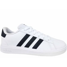 Size 2 GS - adidas Grand Court 2.0 Low White Black - GW6511