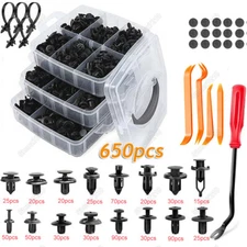 620pcs Car Retainer Auto Fasteners Push Trim Plastic Clips Pin Rivet Bumper Kit