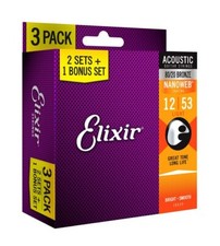 *3 SETS ELIXIR 11052 80/20 BRONZE NANOWEB ACO...