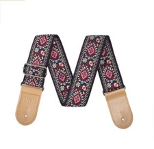 Retro Vintage Embroidery Jacquard Woven Acoustic Electric Guitar Strap B229