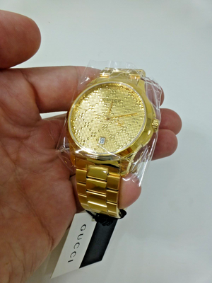 Gucci YA126461 G-Timeless 38MM Unisex Gold-Tone Stainless Steel 