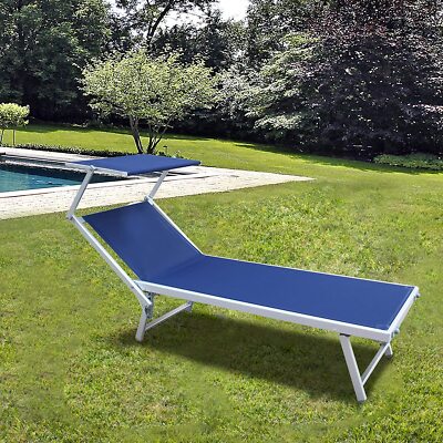 Lettino Spiaggia Prendisole Alluminio Brandina con Parasole LIDO