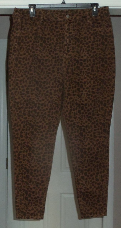 Women's AMERICAN EAGLE Curvy Super High Rise Animal Print Jeans Jegging Plus 20