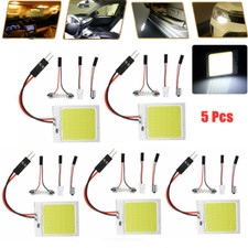 5 X White 48smd Panel Led Festoon T10 Ba9s Adapter Interior Dome Map Bulbs Lamp 5 X White 48smd Panel Led Festoon T10 Ba9s Adapter Interior Dome Map Bulbs Lamp
