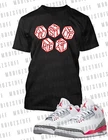 The Hustle is Real Sneaker Tee Shirt To Match J3 Fire Shoe Graphic Big Tall Sm