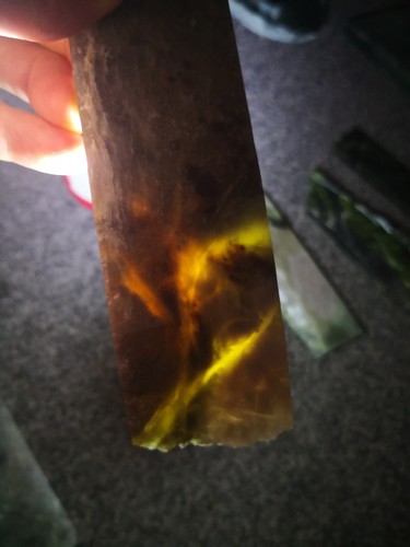 Greenstone Pounamu Nephrite Jade slab lapidary carving RARE Pink Natural stone - Picture 10 of 10