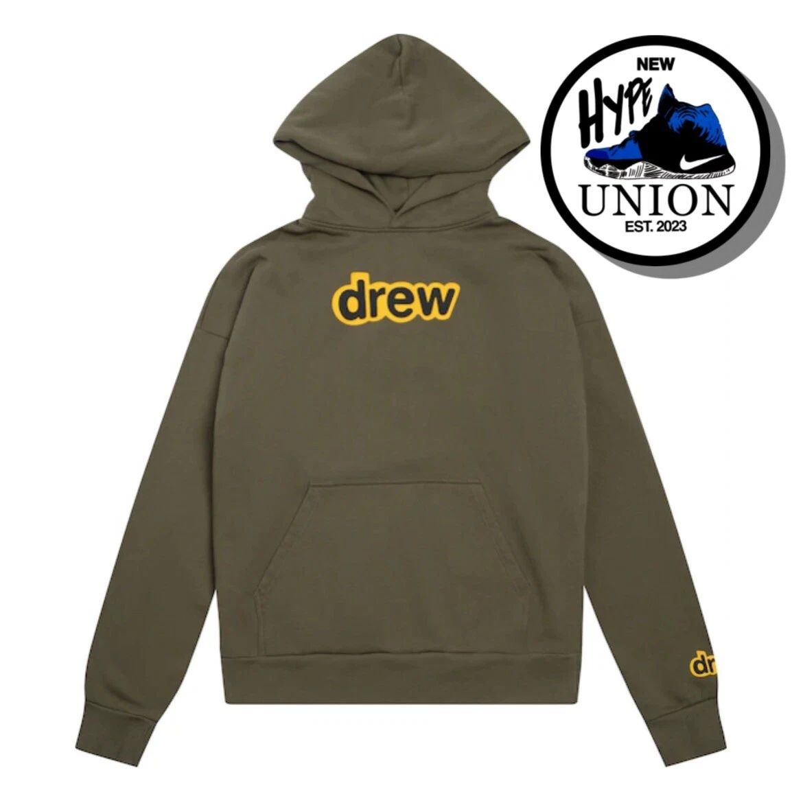 Drew House Secret Hoodie Pullover 'Midnight Olive' Size XS