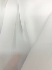 WHITE Sheer Solid Polyester Chiffon Fabric 60 in. Sold By The Yard