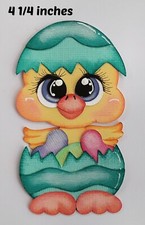 BIG EYED CHICK boy girl scrapbook premade paper piecing 3D die cut by Rhonda
