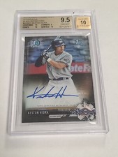 2017 Bowman Chrome Draft Black Refractor Keston Hiura AUTO RC 06/75 BGS 9 10