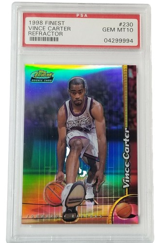 Vince Carter 1999 Topps Impact Refractor Card PSA 10 GEM MINT +