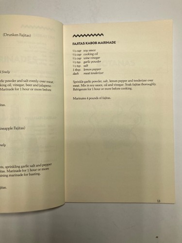 Fajita Fiesta By Rebecca Reyes Tex-Mex Fajitas Meals Desserts Mexican Food 1985 - Picture 11 of 24